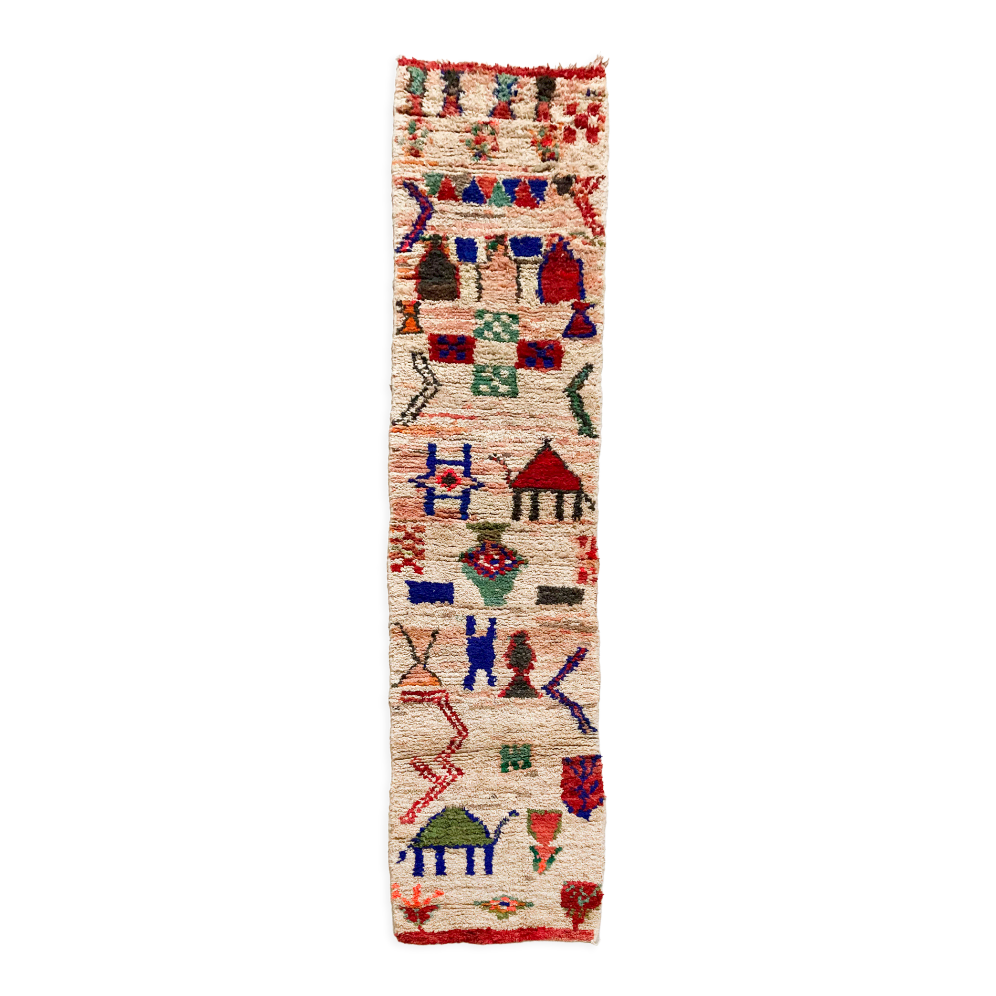 Moroccan Berber carpet Boujaad corridor 280x68cm