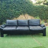 3 seater leather sofa 1970