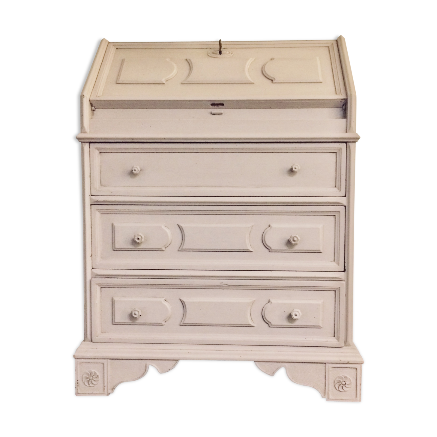 Secretary end donkey back 19th early 20th patinated waxed in Farrow & Ball