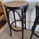 Paire de tabourets de bar cannés , en bois courbé