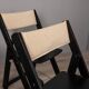 Lot de 4 chaises pliantes vintage années 80 en bois noir design reguitti