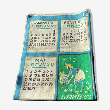 Tea towel calendar 61 years