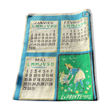 Tea towel calendar 61 years