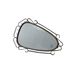 Mid-century modern iron mirror, brutalist, vintage organic, thick sixties.