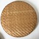 Round nesting trays in woven bamboo