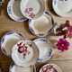 Set of 10 mismatched vintage dessert plates