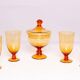 Set of four glasses and a sugar bowl Murano, Europe, 1960s