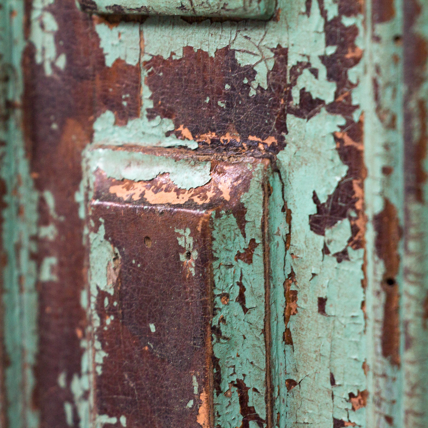 Green French antique cabinet