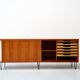 Alfred Hendrickx, Sideboard with Ceramic Art by Willy Meysmans