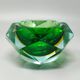 1960s Stunning large green and yellow ashtray/bowl/catchall by Flavio Poli for Seguso
