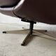 Fauteuil pivotant en cuir, Danemark, années 1960/1970, style Mid-C Modern, vintage