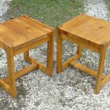 Pair of vintage mountain style side tables 1970-80
