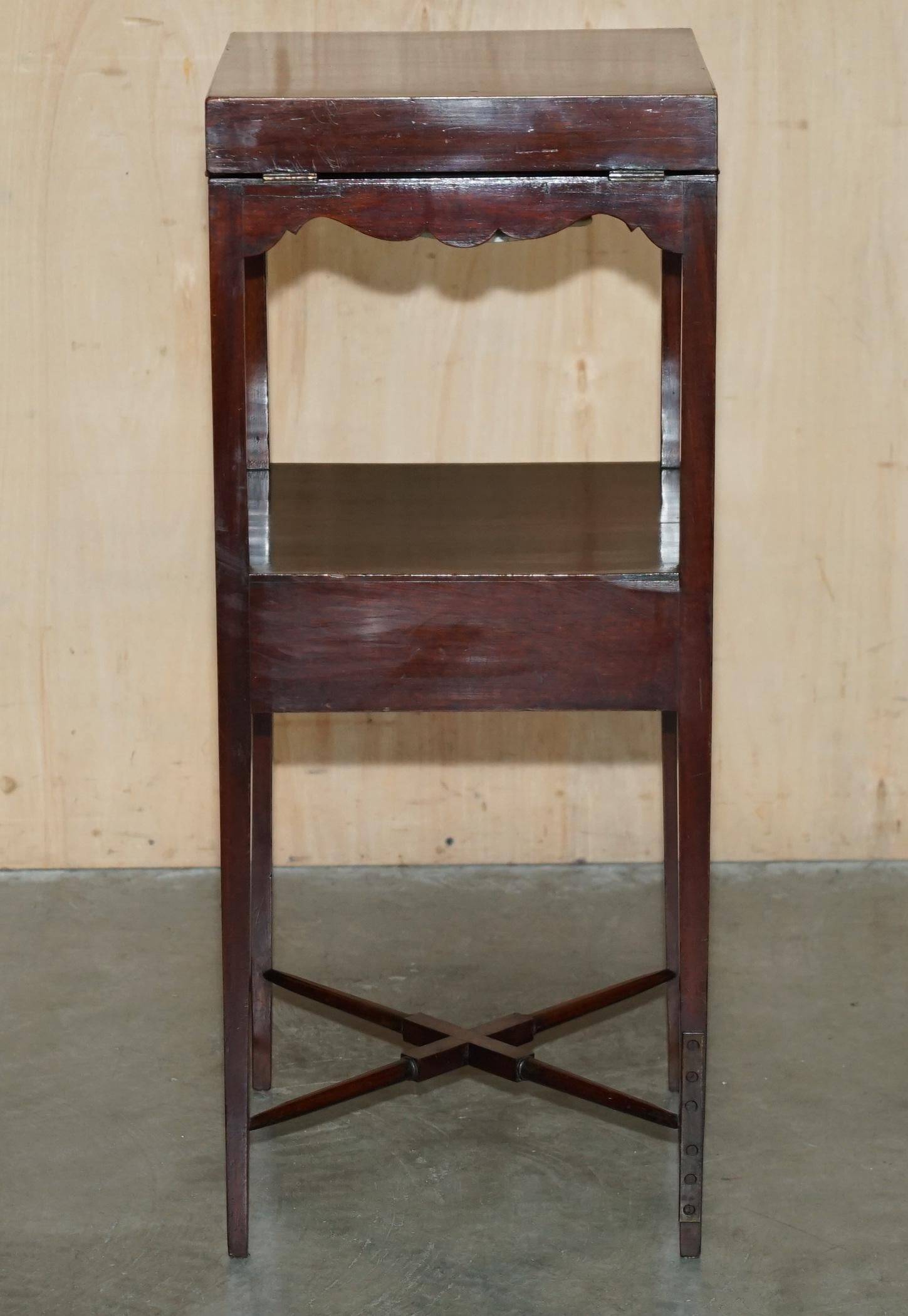 Georgian hardwood washstand with J & MP Bell ceramic bowl.