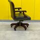 Vintage Green Leather Chesterfield Gainsborough Swivel Desk Chair