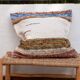 Housse de coussin artisanale en coton recyclé tissé main