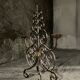 Pair of French wrought iron candelabra from the 19th century.