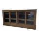 Oak sideboard with glass doors