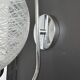 Chrome wall light with blown glass from the 1970s.