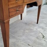 Louis XVI style flat desk in 19th century mahogany