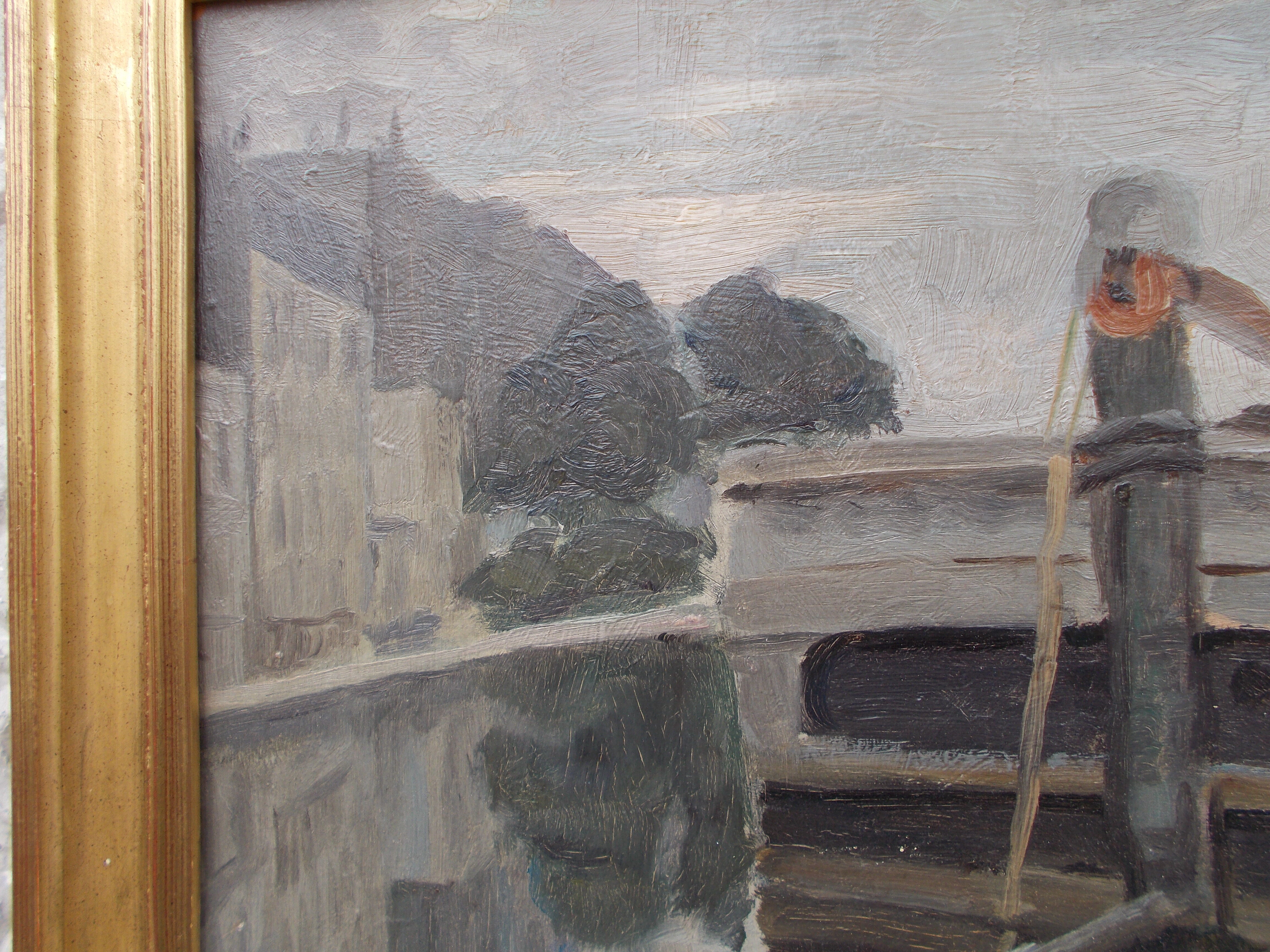 Canal du Midi Montauban Painting Santa Maria de Obregon