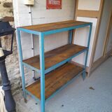Blue iron shelf