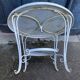 White lacquered perforated metal garden table circa 1950