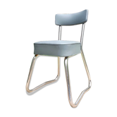Chaise industrielle d'atelier en skaï