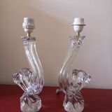 Two feet of lamp forming Daum crystal, circa 1960