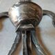 Brutalist iron wall light "fleur de lys"