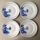 4 plates for dessert decoration blue flowers Orchies mills of the wolves