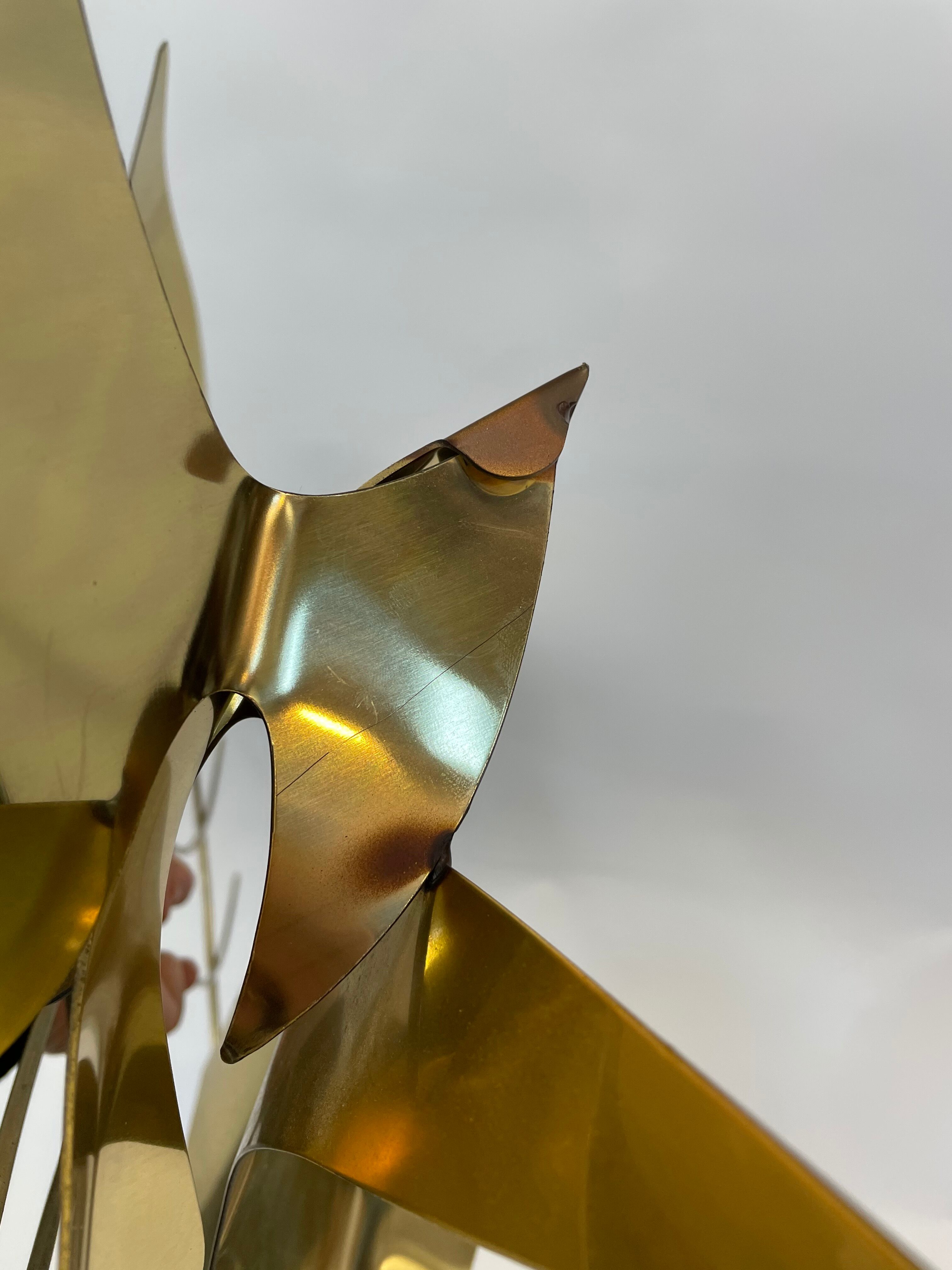 Vintage curtis jere modern brass wall sculpture