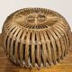 Mid-century woven rattan ottoman by Franco Albini, 1950s, Italy, 50 × 50 × 30 cm