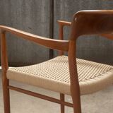 2x Niels Otto Møller Chair Model 56 in Teak, 1960s Denmark
