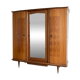 Antique 3-door Art Deco wardrobe in mahogany and marquetry