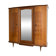 Antique 3-door Art Deco wardrobe in mahogany and marquetry