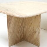 Square vintage Italian marble coffee table / side table from the 1970s