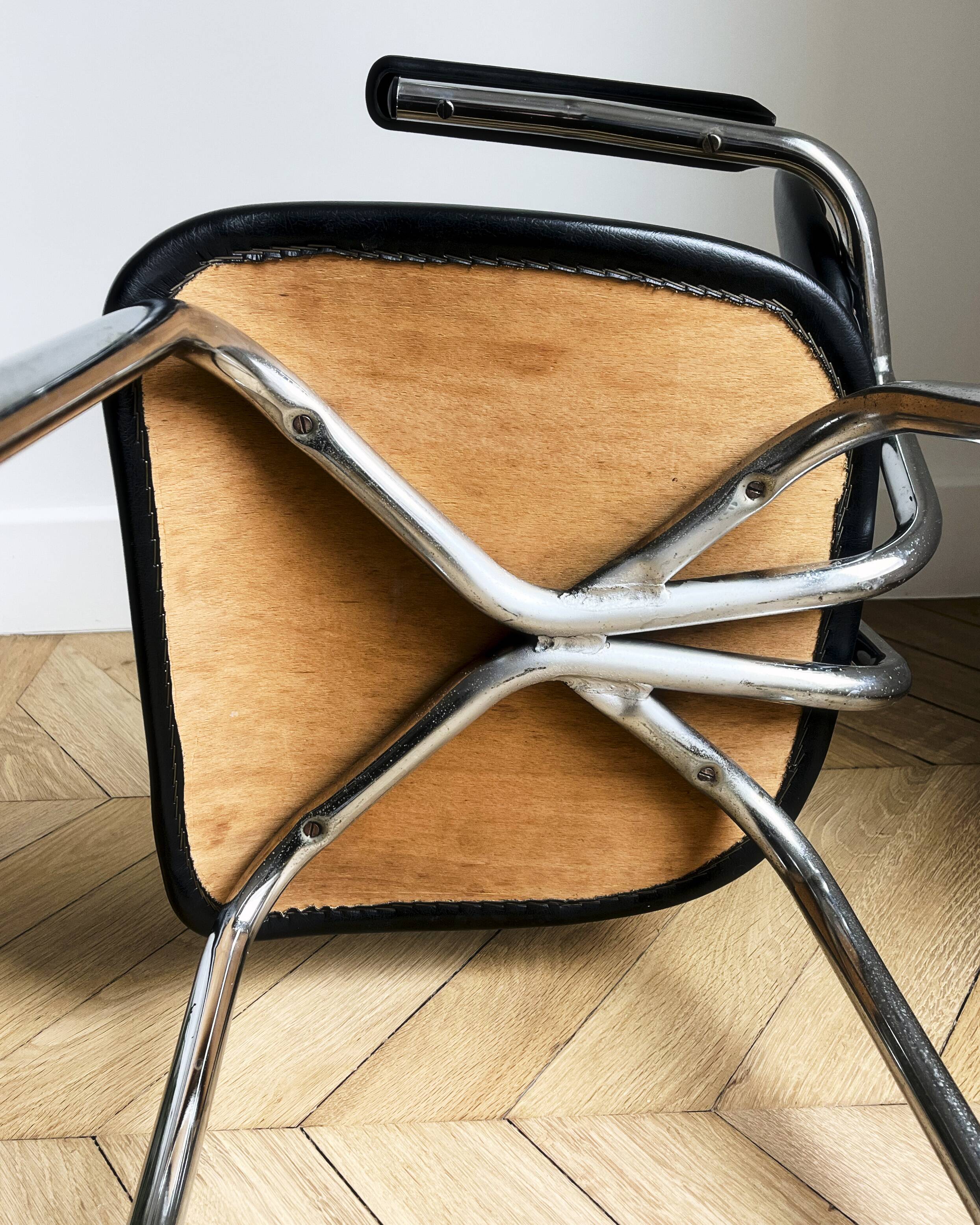 Chaise Tubax vintage 1950