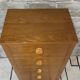 Vintage oak chest of drawers with a drop-down flap – 1960s