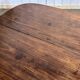 Table console demi lune anglaise en acajou 19ème