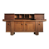 Buffet vintage par Silvio Coppola pour Bernini en bois de noyer, années 1960.