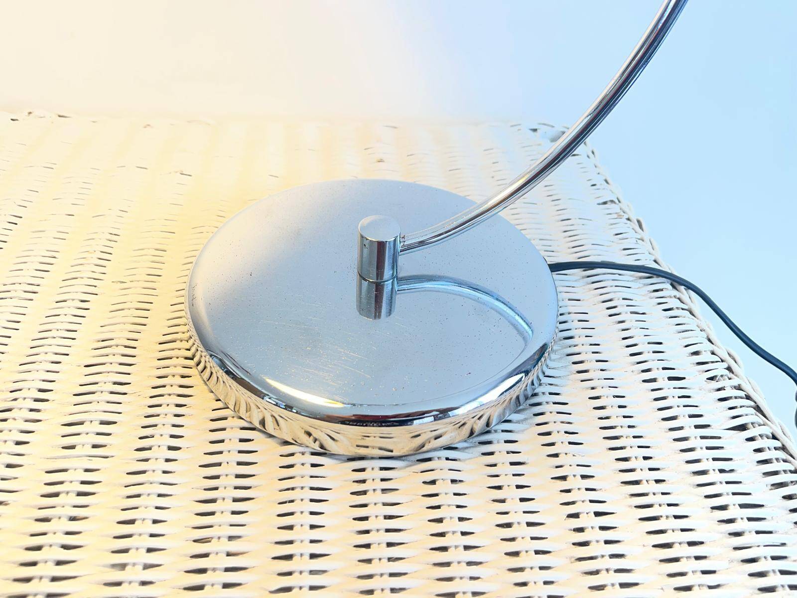 Vintage chrome desk lamp Space Age 1970s