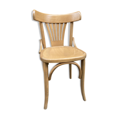 Chaise bistrot viennoise en bois courbé Fischel 1980