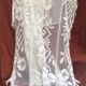 Hand embroidered bed cover with vintage crochet dimension: width -180cm- height -230cm-