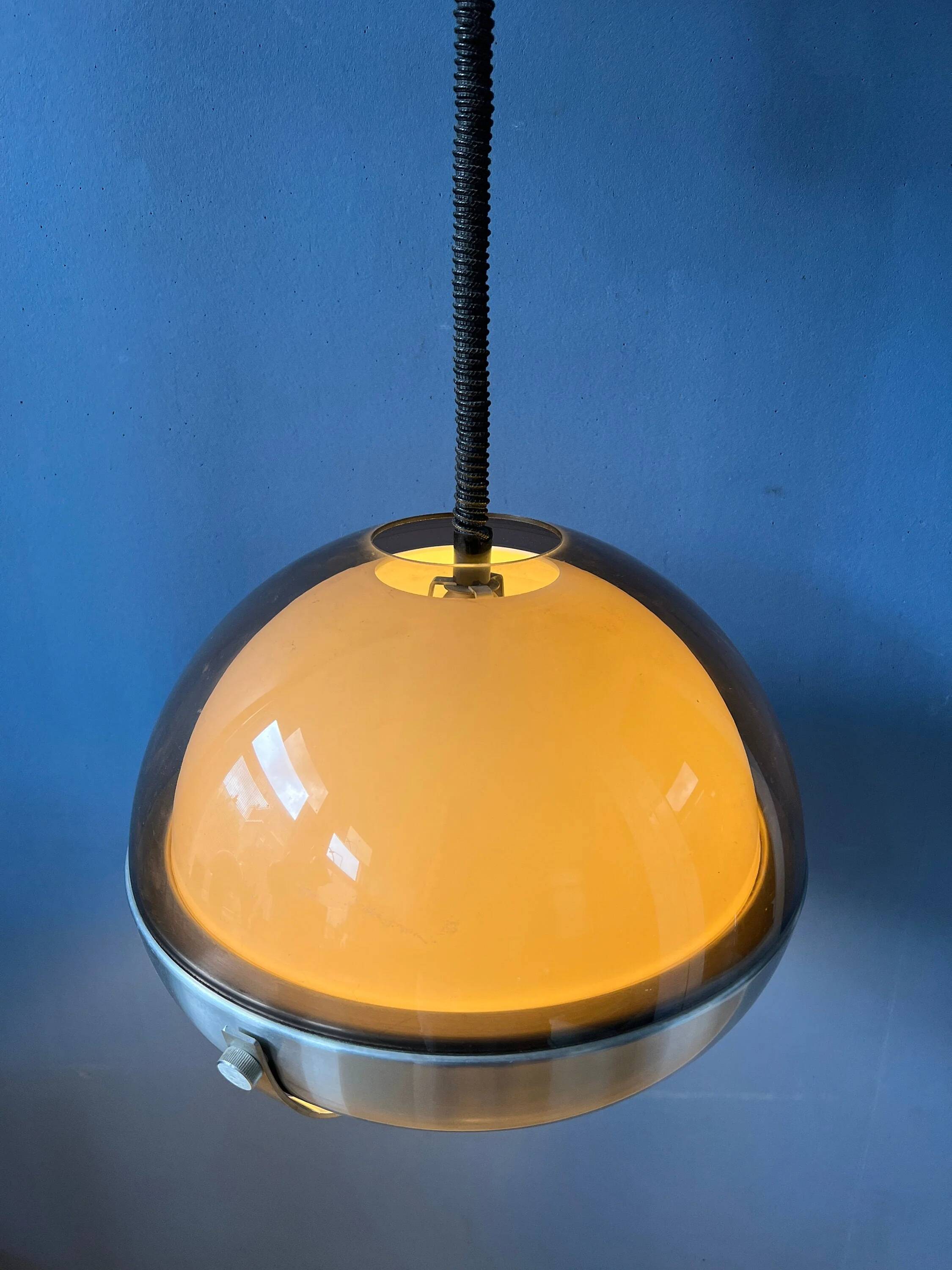 Suspension Space Age Mid-Century Lakro - adjustable height lamp from the 70s