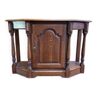 Rustic Louis XIII oak entrance console