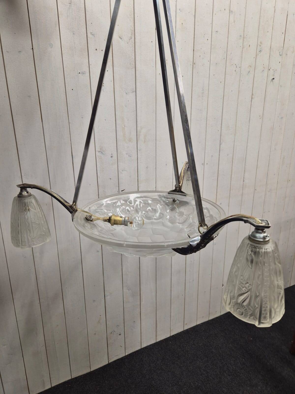 Degué Art Deco Chandelier