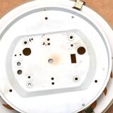 Round wall or ceiling light, yellow sun, opaque glass, 1980s