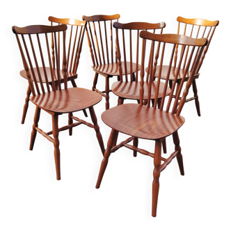 Lot of 6 Baumann chairs, Tacoma model, vintage, bistro.