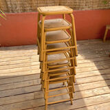 Set of 7 low stools