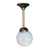 Vintage light fixture Opaline ceiling lamp